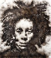 Large Sabino Guisu Smoke Painting, Bob Marley, 67H - Sold for $1,792 on 02-17-2024 (Lot 370).jpg